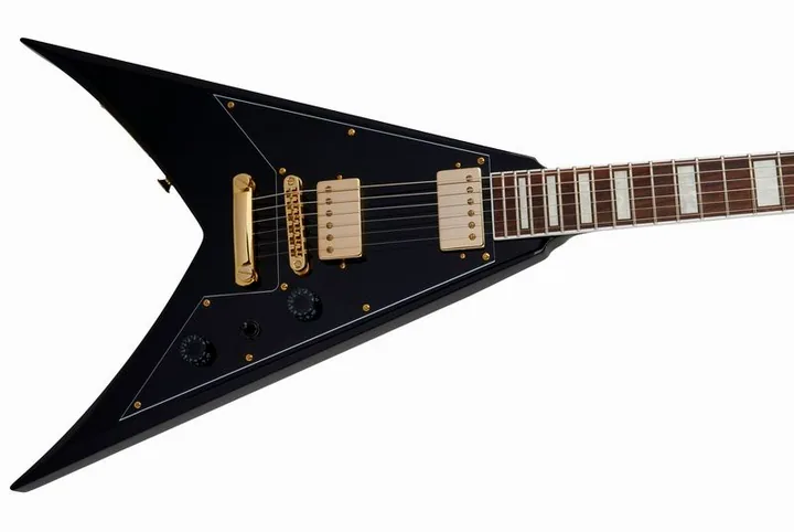 Jackson Scott Ian KVXT BLK, selector de pastillas y jack de salida