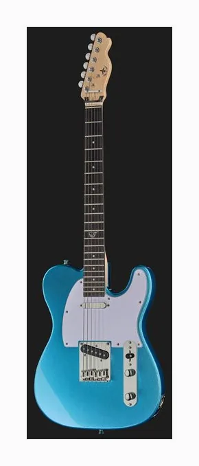Journey Instruments OT990BL Travel T-Style Blue, mástil y diapasón vistos de lado