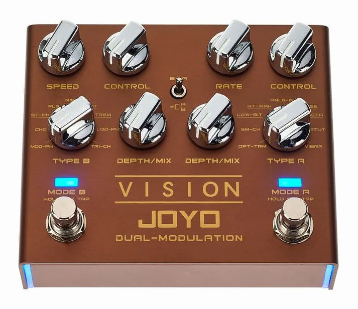 Joyo R-09 Vision Dual Mod, conectores en la parte trasera de la unidad