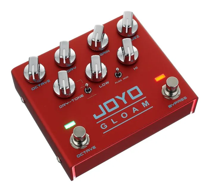 Joyo R-29 Gloam Sub Octave/Fuzz, entradas y salidas laterales