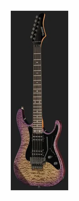 Kramer Guitars Quilt HHFR Ultraviolet Burst, cuerpo y acabado en primer plano