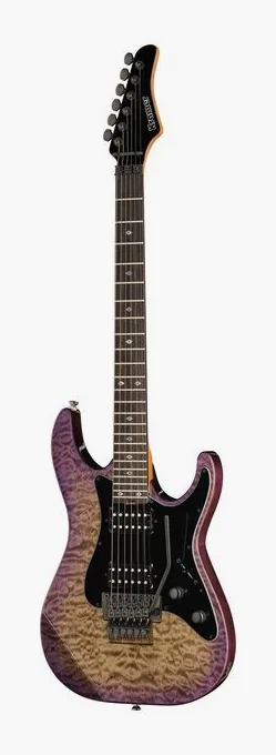 Kramer Guitars Quilt HHFR Ultraviolet Burst en primer plano frontal