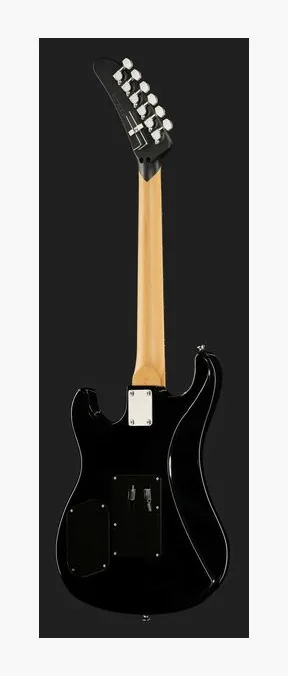 Kramer Guitars The 84 HH Quilt Magenta Burst, pala con clavijeros y logotipo