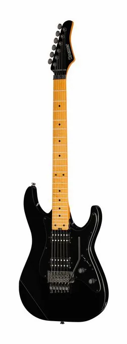 Kramer Guitars Volante HHFR Intruder Black fotografiado de frente