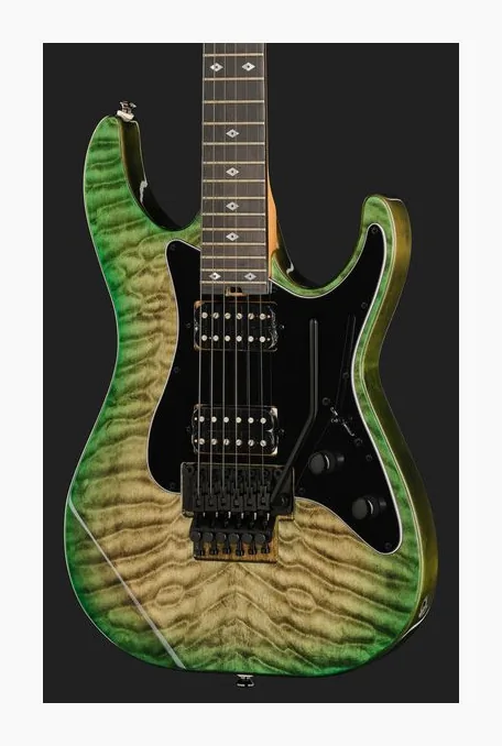 Kramer Guitars Volante Ql HHFR Ultramarine B, mástil y diapasón vistos de lado