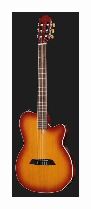 Larry Carlton G5N Tobacco Sunburst, pala con clavijeros y logotipo