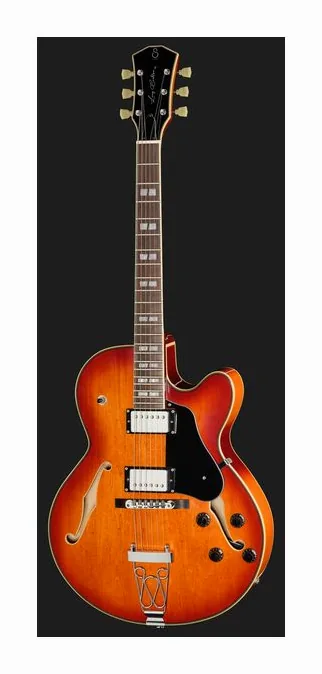 Larry Carlton H7F Tobacco Burst LH, pala con clavijeros y logotipo