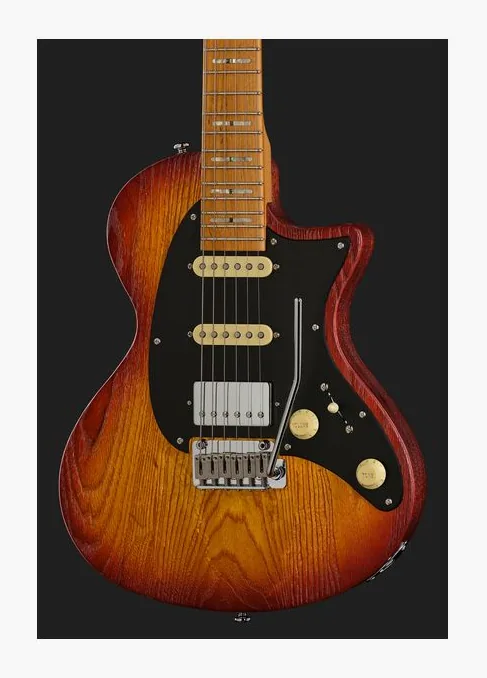 Larry Carlton I5S Tobacco Sunburst, cuerpo y acabado en primer plano