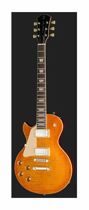 Larry Carlton L5 Amber Burst LH, mástil y diapasón vistos de lado
