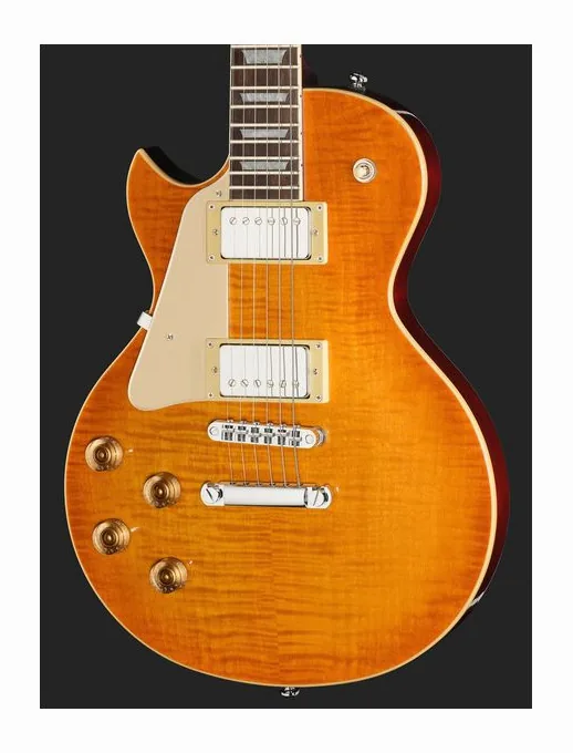 Larry Carlton L5 Amber Burst LH, cejuela y primeras posiciones del diapasón