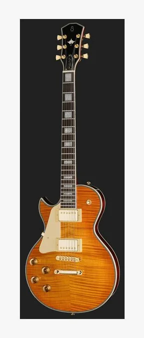 Larry Carlton L7 Dx Tobacco Sunburst, cejuela y primeras posiciones del diapasón