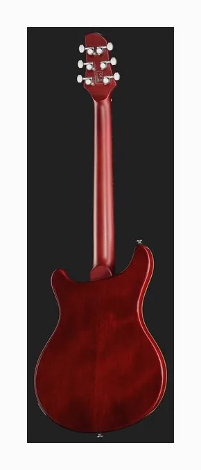 Larry Carlton Q7 Hollow Amber Burst, vista trasera del cuerpo