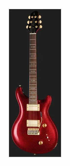 Larry Carlton Q7 Red Sparkle, cuerpo y acabado en primer plano