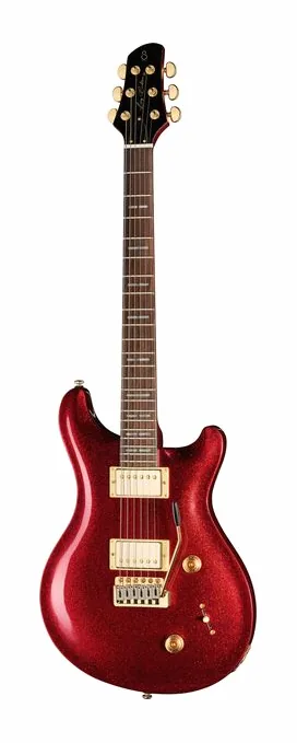 Larry Carlton Q7 Red Sparkle fotografiado de frente