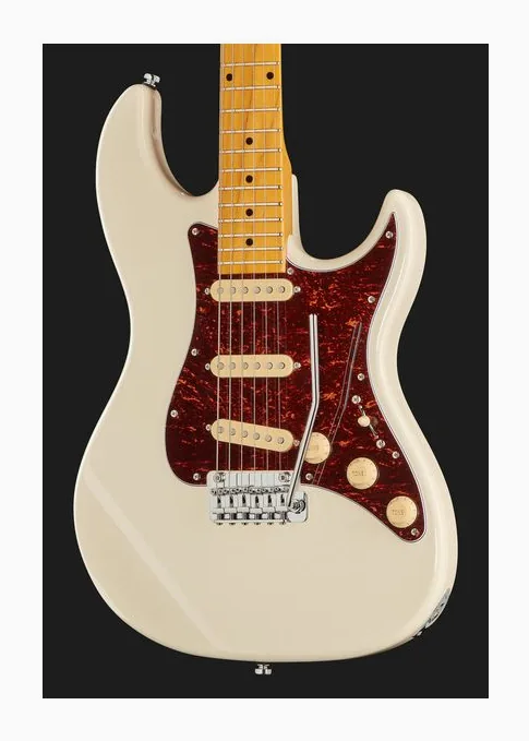 Larry Carlton S5 Olympic White, puente y clavijeros de afinación