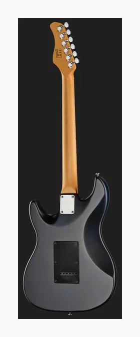 Larry Carlton S7 FM See Thru Red New Gen, pala con clavijeros y logotipo