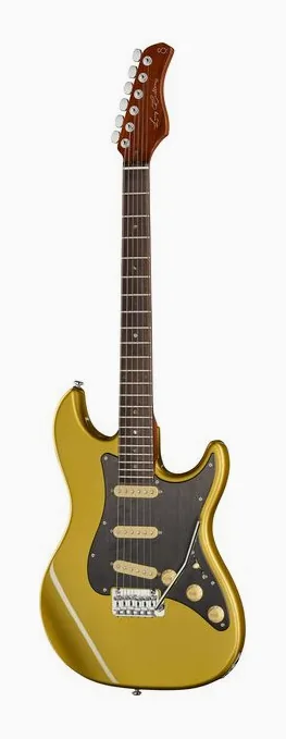 Larry Carlton S7 Metallic Gold New Gen encuadrado de frente sobre fondo neutro