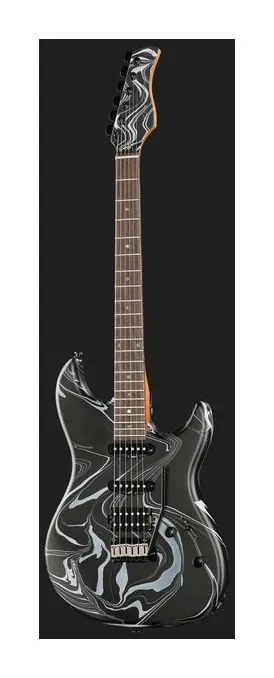 Larry Carlton S7 SW Black Swirl, pastillas y mandos de control