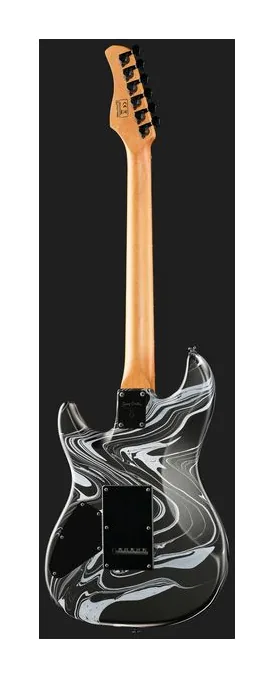 Larry Carlton S7 SW Black Swirl, mástil y diapasón vistos de lado