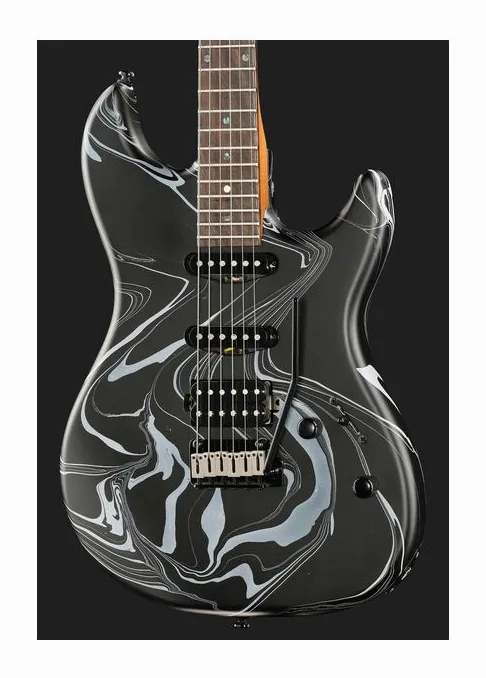 Larry Carlton S7 SW Black Swirl, selector de pastillas y jack de salida