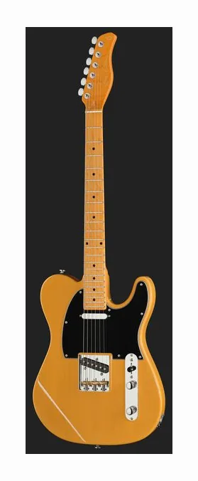 Larry Carlton T7 Butterscotch New Gen, mástil y diapasón vistos de lado
