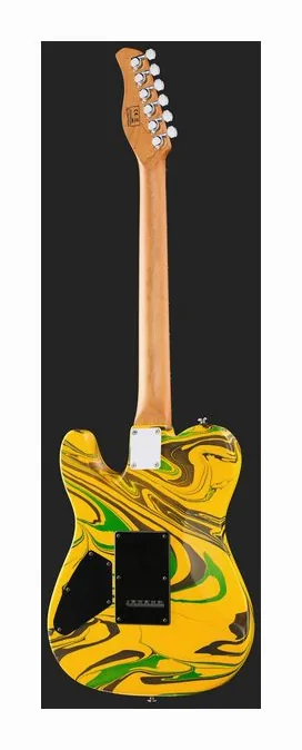 Larry Carlton T7 SW Yellow Swirl, perfil lateral del cuerpo