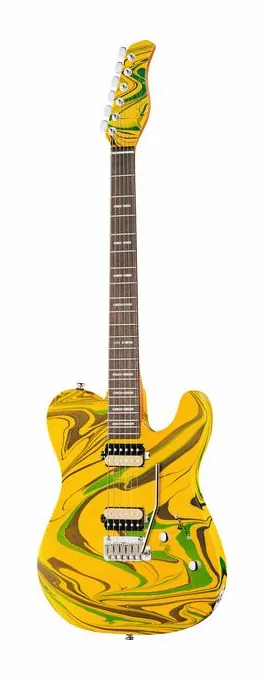 Larry Carlton T7 SW Yellow Swirl en primer plano frontal
