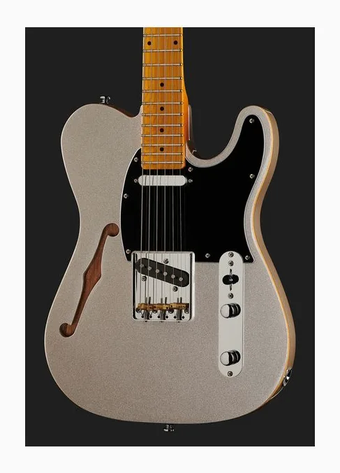 Larry Carlton T7TV Silver, cuerpo y acabado en primer plano