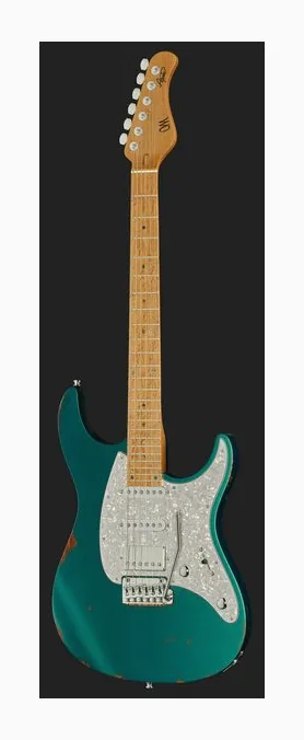 Mayones Guitars Aquila Aged V24 6 MMNG, curvas del cuerpo vistas desde arriba