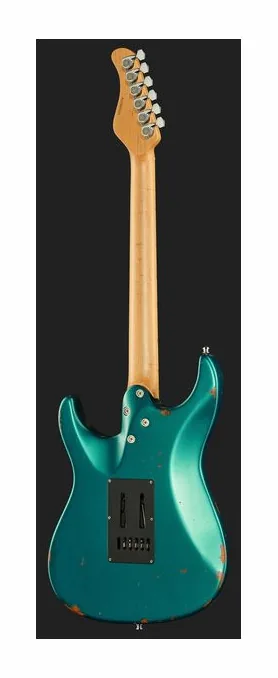 Mayones Guitars Aquila Aged V24 6 MMNG, cuerpo y acabado en primer plano