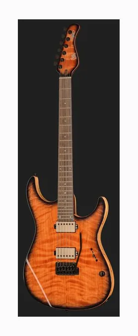 Mayones Guitars Aquila Elite V24 S6 Redwood BB, curvas del cuerpo vistas desde arriba