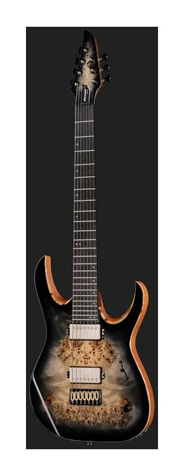 Mayones Guitars Duvell Elite 7 LBS, selector de pastillas y jack de salida