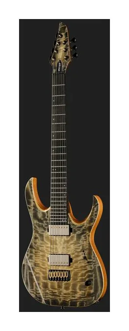 Mayones Guitars Elite 7 B26.5 NFGB, cejuela y primeras posiciones del diapasón