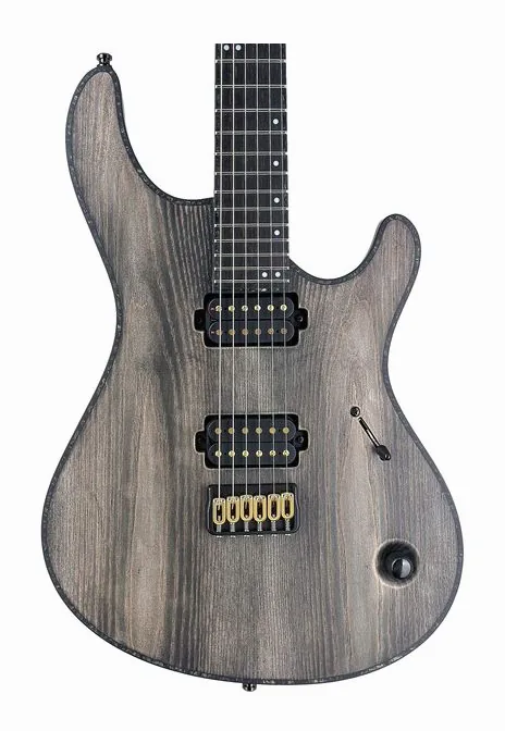 Mayones Guitars Regius 6 Gothic NAMM'26, cejuela y primeras posiciones del diapasón
