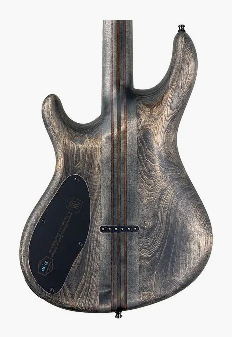 Mayones Guitars Regius 6 Gothic NAMM'26, pala con clavijeros y logotipo