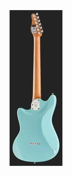 Mooer MLT10 Guitar - Candy Blue, mástil y diapasón vistos de lado