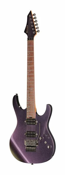 Mooer MMT100 FR Guitar Aurora Pink encuadrado de frente sobre fondo neutro