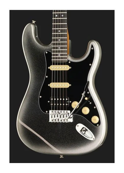 Mooer MSC10 Pro Guitar Dark Silver, pala con clavijeros y logotipo