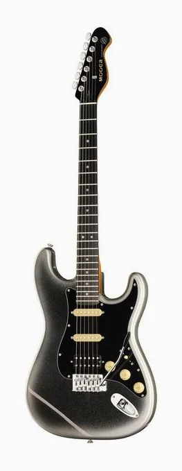 Mooer MSC10 Pro Guitar Dark Silver encuadrado de frente sobre fondo neutro