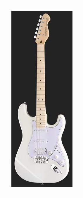 Mooer MSC11 Pro Guitar Polar White, perfil lateral del cuerpo