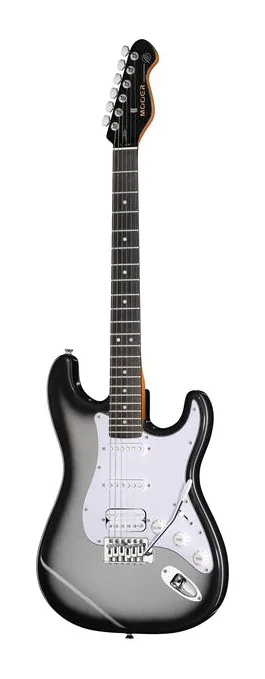 Mooer MSC12 Pro Guitar Iron Silver en primer plano frontal