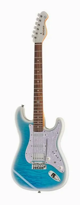 Mooer MSC40 Pro Guitar Dreamy Blue encuadrado de frente sobre fondo neutro