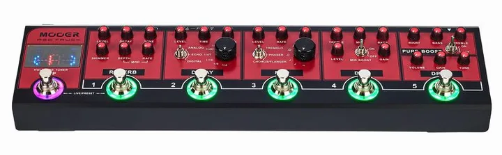 Mooer Red Truck, gráfica de la carcasa superior