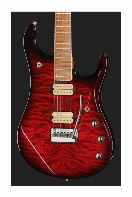 Music Man JP15 Baritone BFR Cherry CS, pala con clavijeros y logotipo