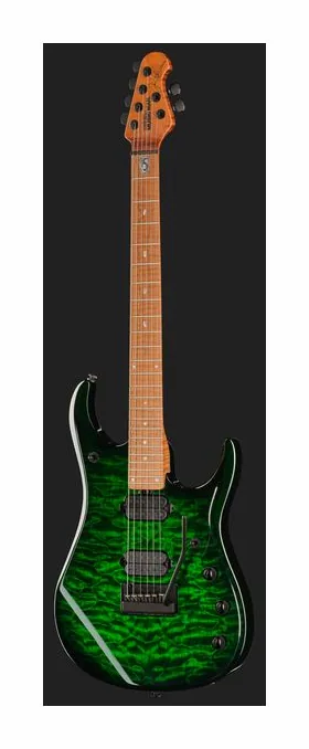 Music Man Petrucci JP15 Purple Nebula, curvas del cuerpo vistas desde arriba