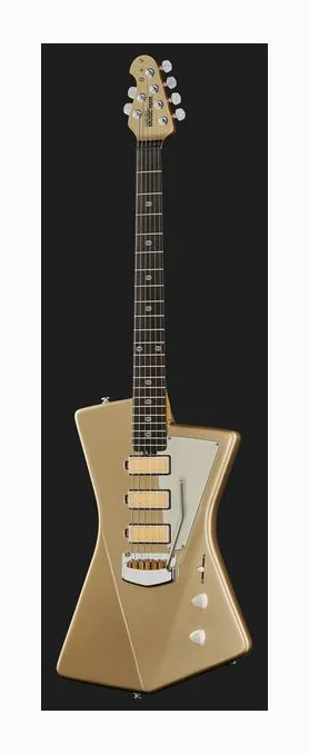 Music Man ST. Vincent Goldie Cashmere, cuerpo y acabado en primer plano