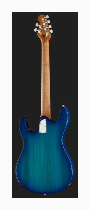 Music Man Steve Morse Standard Bl. Burst, curvas del cuerpo vistas desde arriba