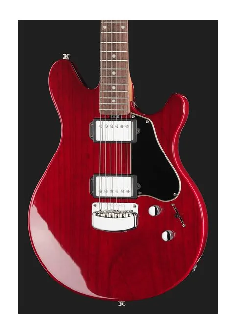 Music Man Valentine HH Cherry, cejuela y primeras posiciones del diapasón