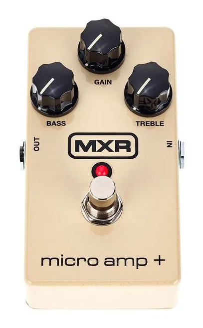 MXR M 233 Micro Amp Plus, conectores en la parte trasera de la unidad