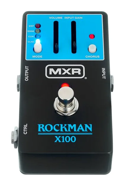 MXR Rockman X100, parte trasera con las conexiones